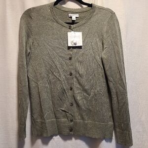 Womens NEW with tags Croft & Barrow size small 'gator' green classic cardigan